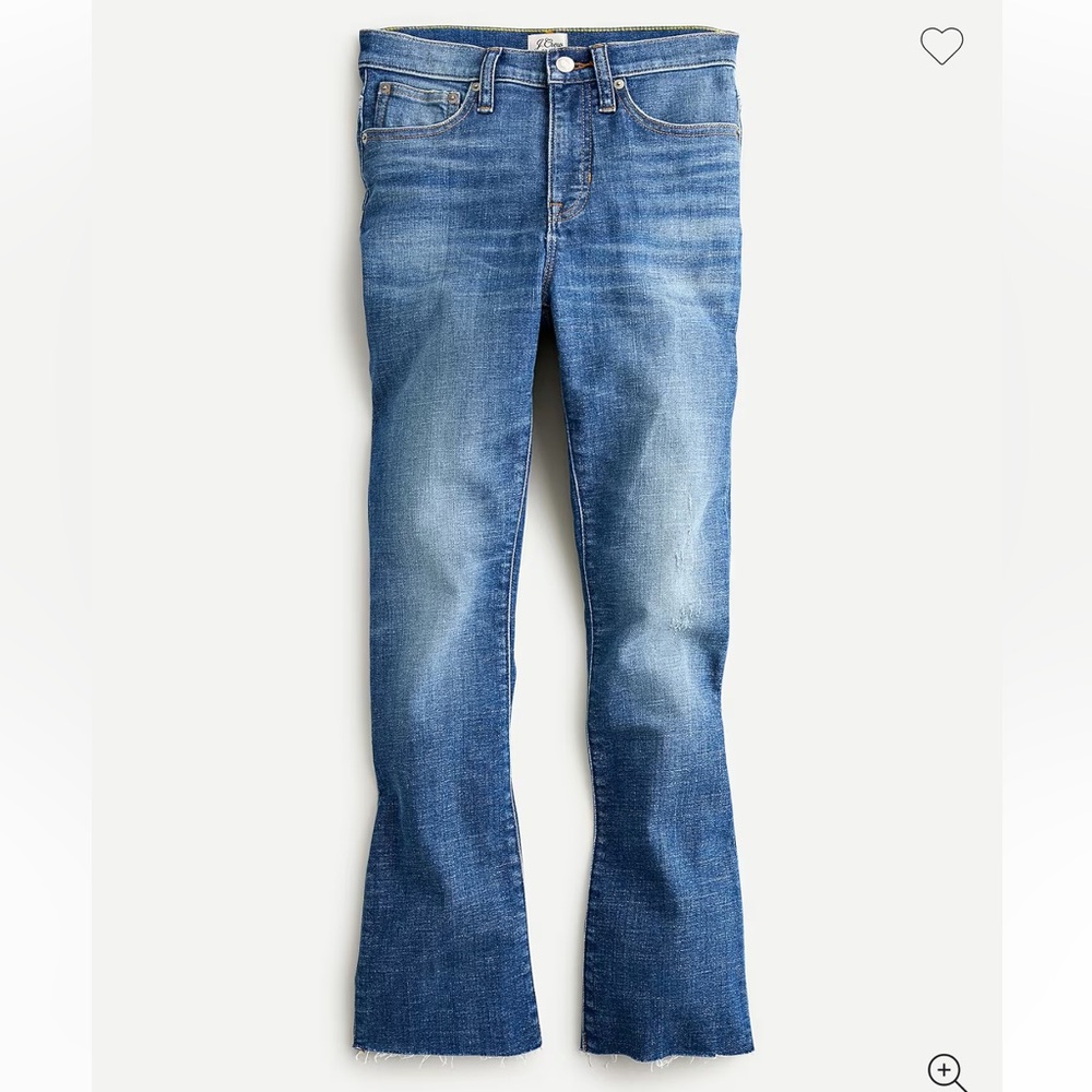 J Crew 9" Demi-Boot Crop Jean in Caddy Wash 29